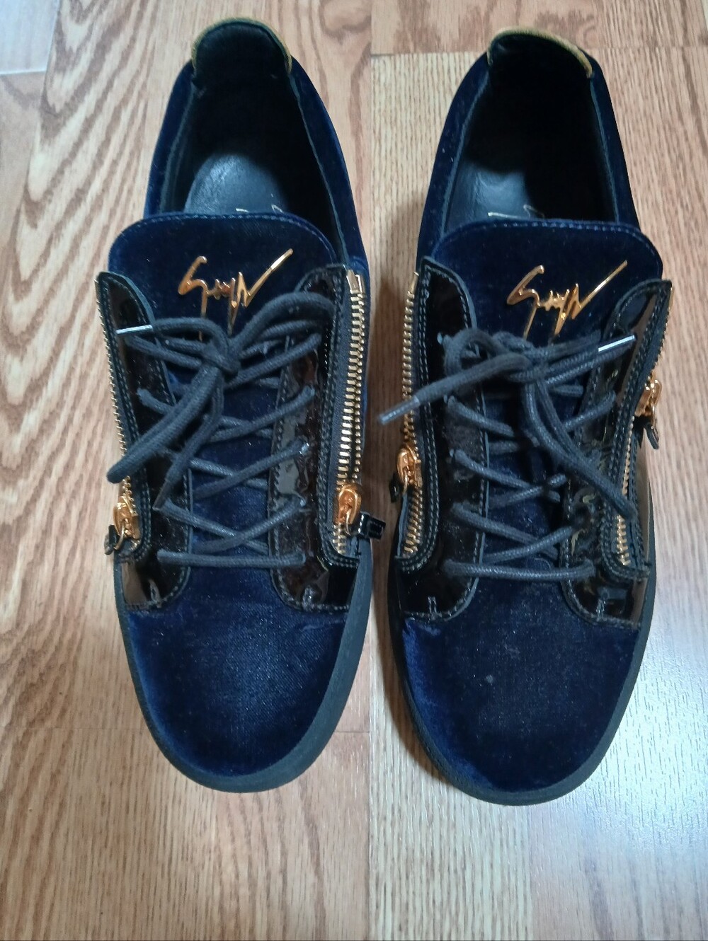 Giuseppe Zanotti Double-Zip Frankie Low-Top Sneakers Sz:44.5